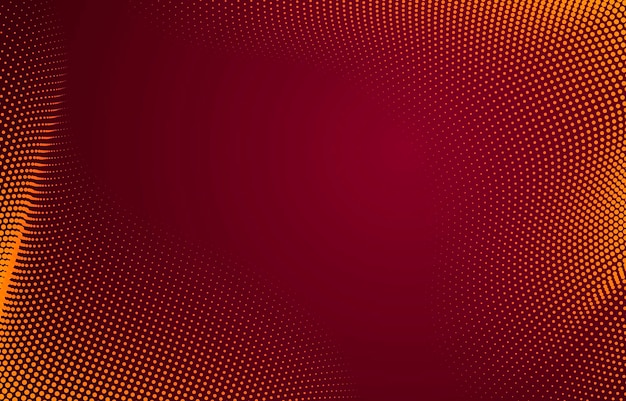 Vector red halftone background with text space