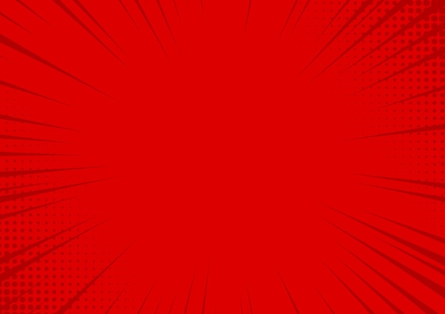 Vector red halftone comic cartoon background