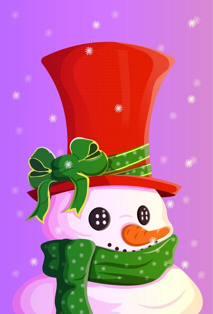 red hat snowman