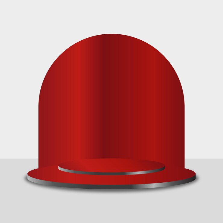 Vector a red hat with a red hat on it