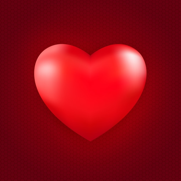 Vector red heart background