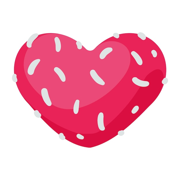 Vector red heart candy sweet icon