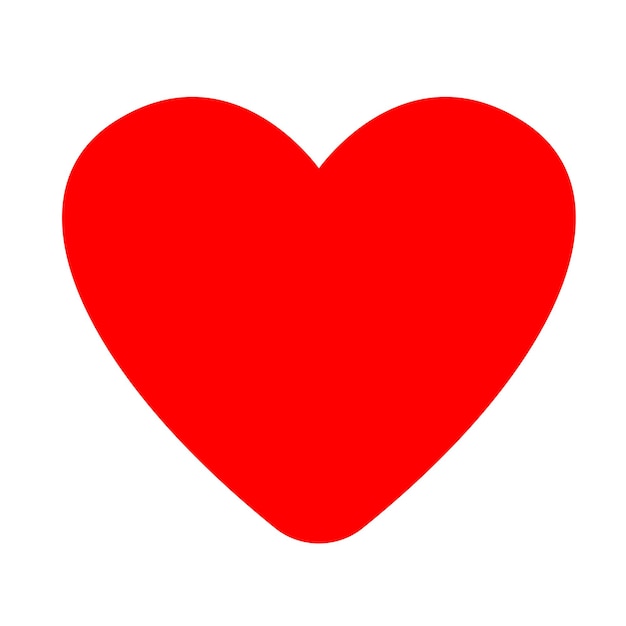 Vector red heart . flat vector design