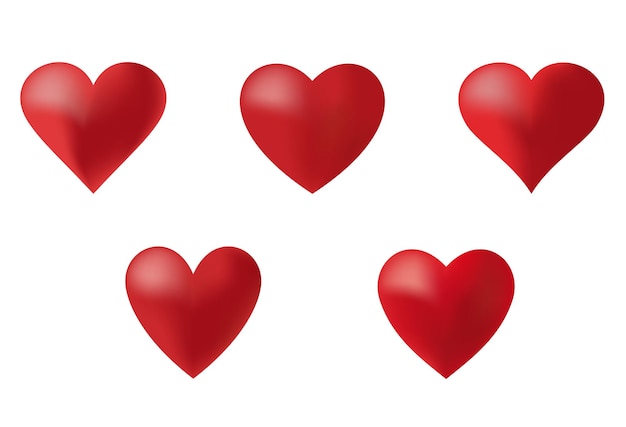 Vector red heart love icon vector illustration