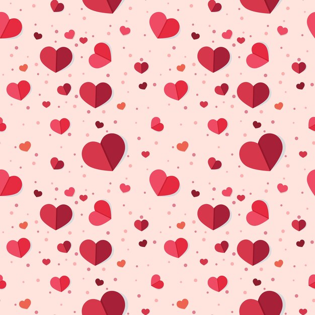 Red heart seamless background