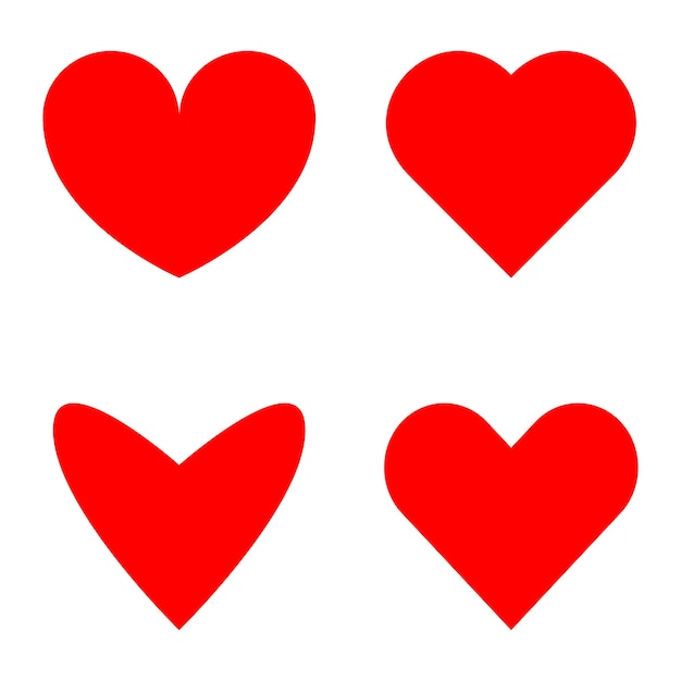 красное сердце на белом фоне для элемента графического дизайна