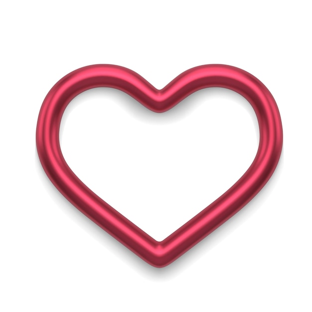 Красное сердце символ любви реалистичные d векторные иллюстрации