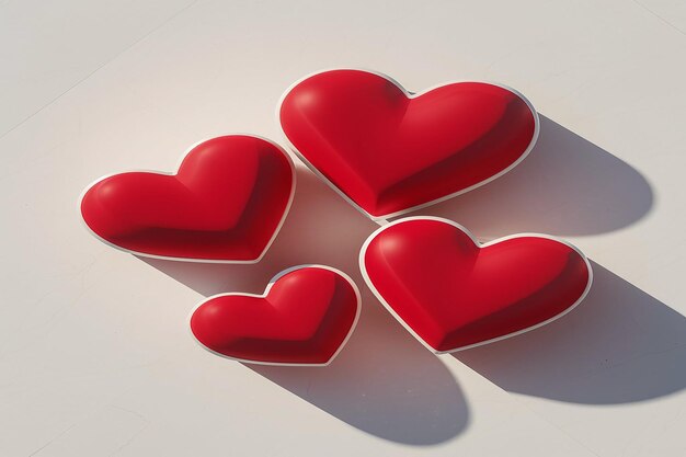 a red heart shaped box with a white background