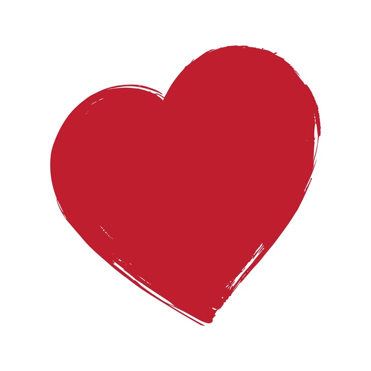 Vector a red heart with a red heart drawn on it