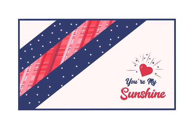 A red heart with a red heart on it says you're my sunshine.
