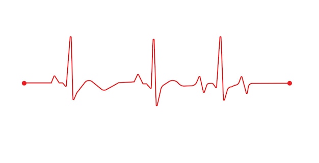 Red heartbeat line icon isolated on white background Pulse Rate Monitor Vector illustration