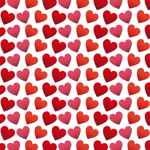 Vector red hearts background