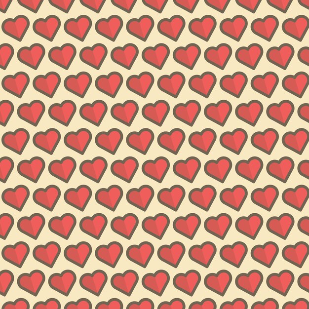 Vector red heat seamless pattern