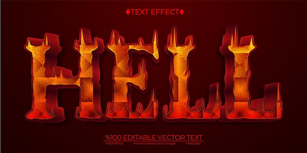 Vector red hell bewerkbare vector 3d teksteffect