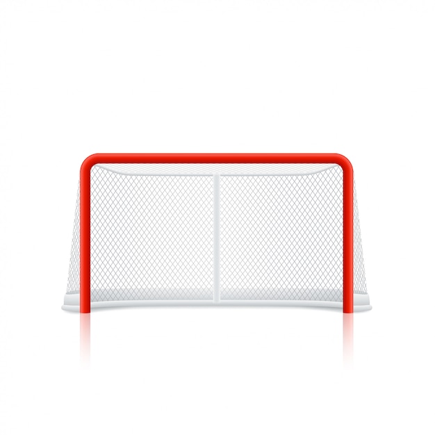 Red hockey goal