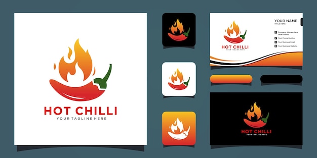 Red hot chili logo ontwerpen concept vector pittige peper logo ontwerpen sjabloon premium vector
