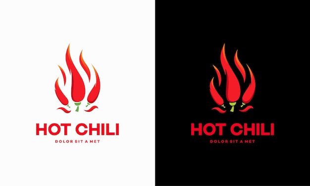 Red hot chili logo ontwerpen concept vector, spicy pepper logo ontwerpen sjabloon