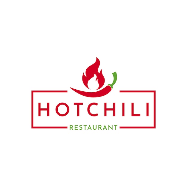 Red hot chili-logo ontwerpsjabloon