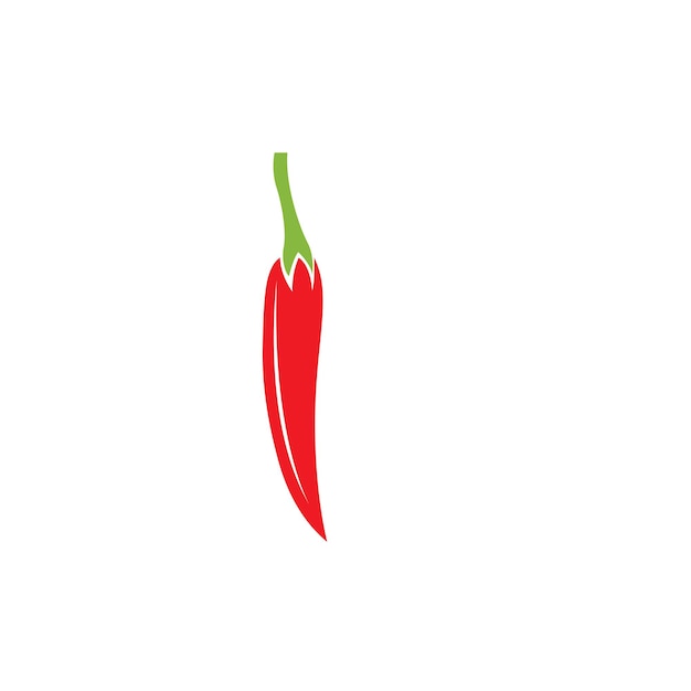 Red hot natural chili icon vector Illustration