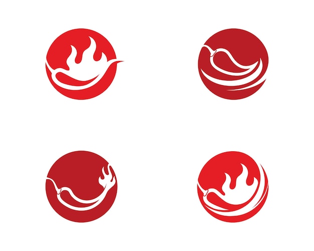 Red hot natural chili icon