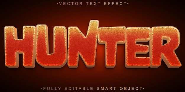 Red Hunter Vector Fully Editable Smart Object Text Effect
