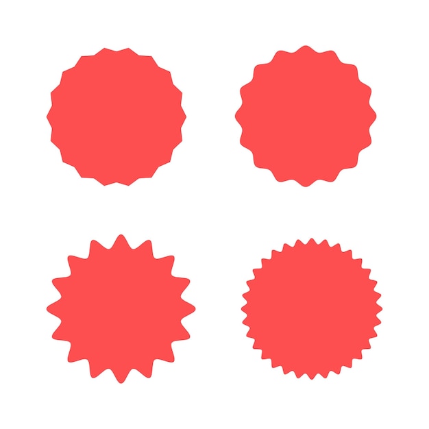 Vector red icon label asset