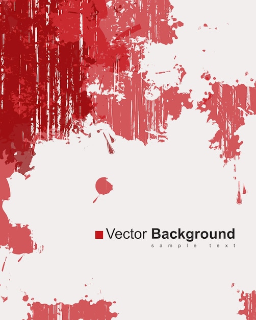 Vector red ink splashes background