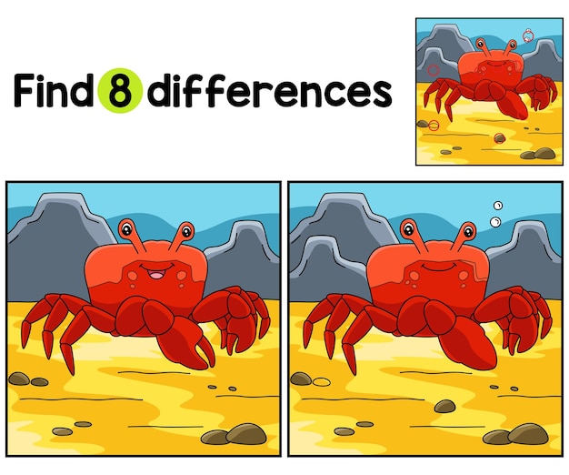 Red Jamaican Crab Find The Differences