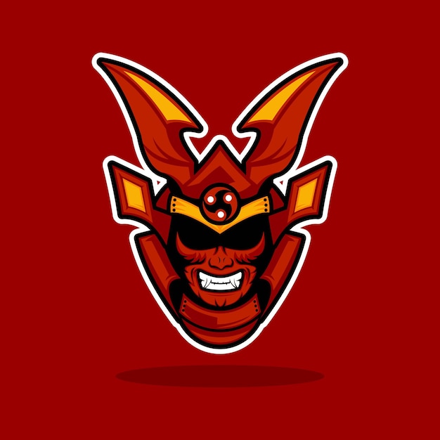 red japanese samurai esport mascot