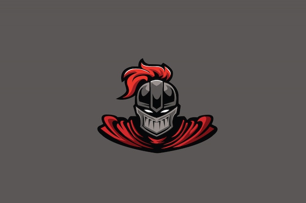 Vector red knight-illustraties voor esports-logo