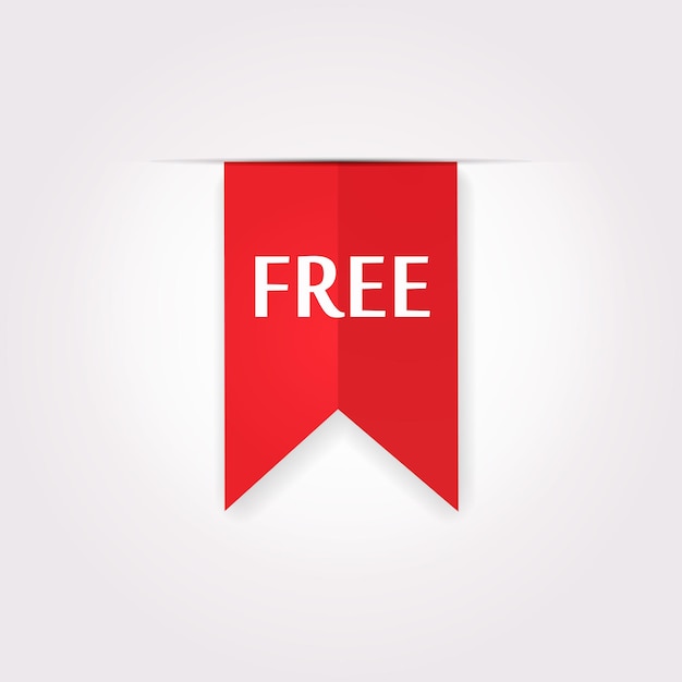 Red Label Icon of Free Product