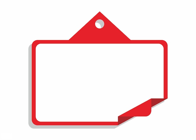 Vector red label tag vector for discount sale design