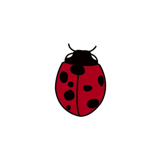 Vector red lady bug design vector