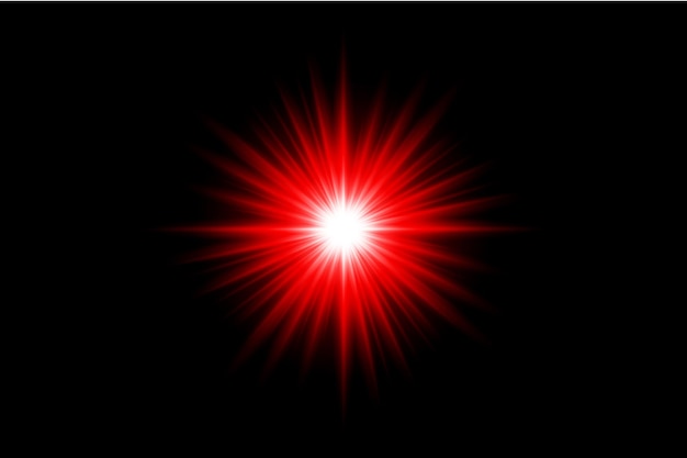 Vector red lens flare collection premium transparent eps