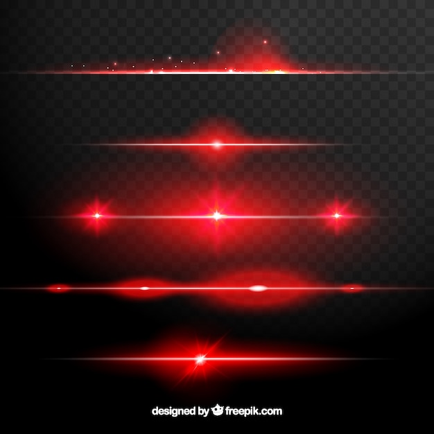 Red lens flare dividers collection