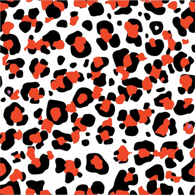 red leopard print seamless print pattern