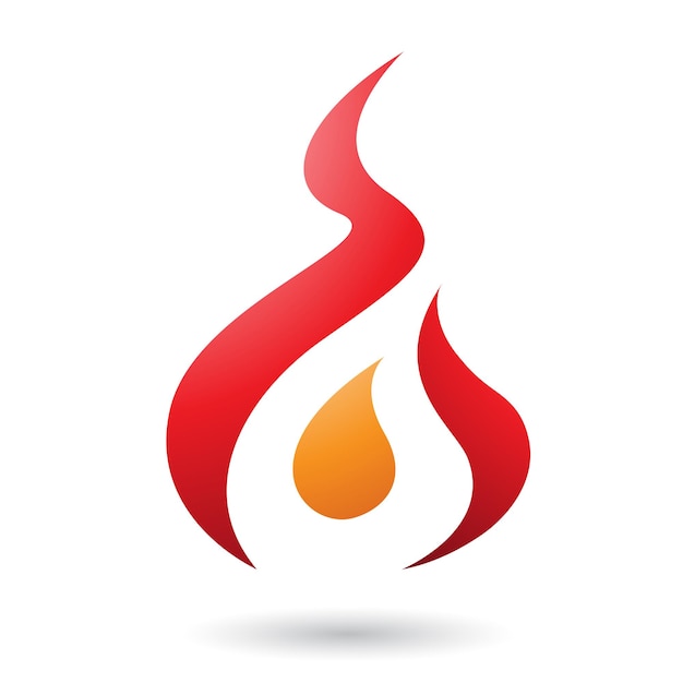 Красная буква A Shaped Fire Icon Vector Illustration