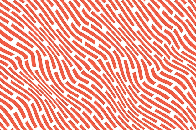 Vector red lines drawn by a white square on a white background