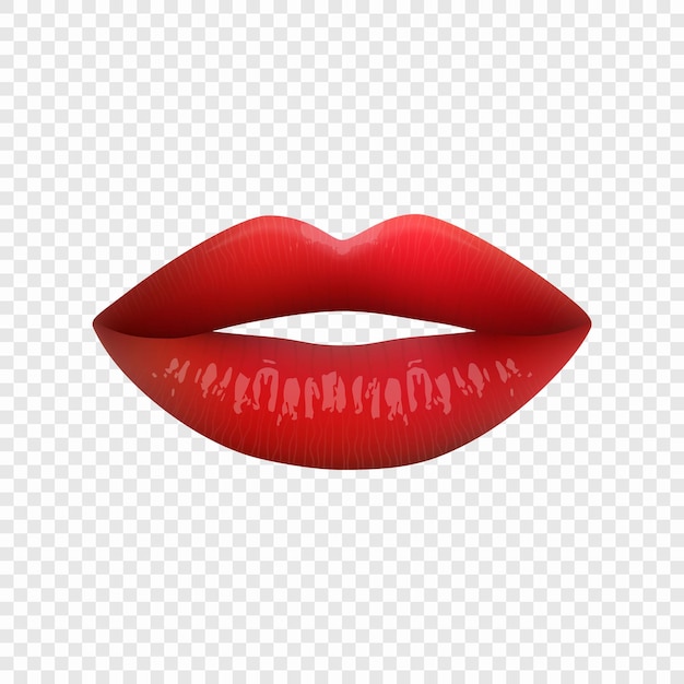 Vector red lips isolated