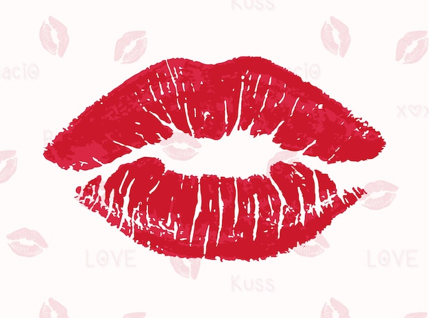 Labbra rosse rossetto forma adesivo labbra rosse vettore png clipart