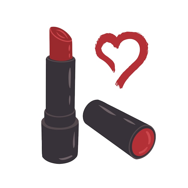 Red lipstick Hand drawn illustration