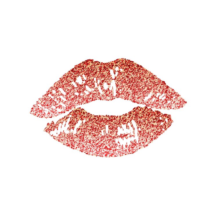 Premium Vector | Red lipstick kiss on white background