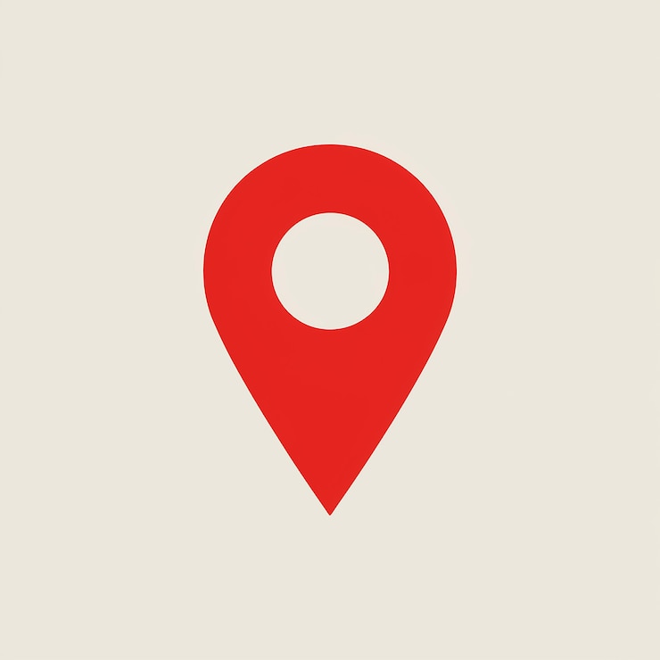 Vector a red location pin icon commonly used in mapping or locationbased applications