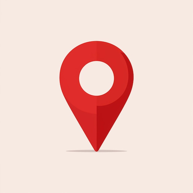 a red location pin icon commonly used in mapping or locationbased applications