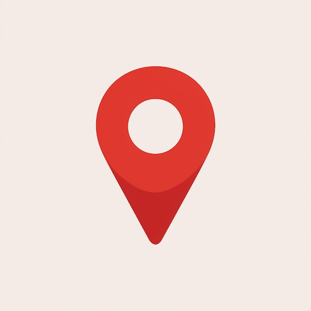 a red location pin icon commonly used in mapping or locationbased applications