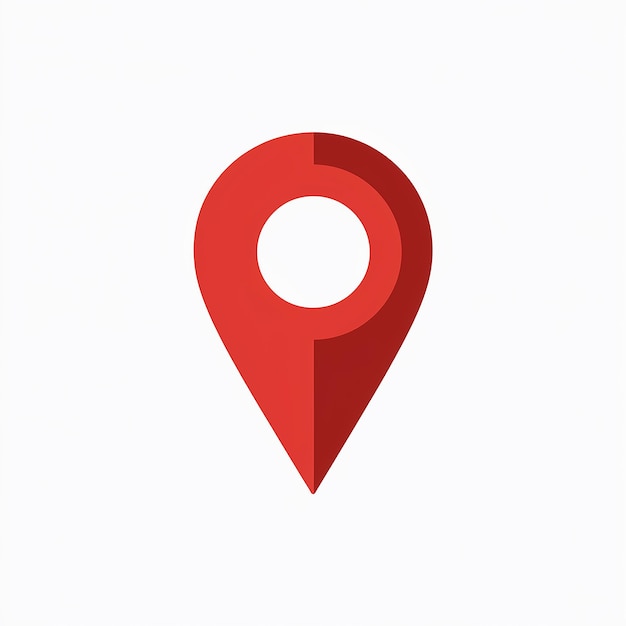 Vettore un'icona a pin rossa di localizzazione comunemente utilizzata nelle mappe e nelle applicazioni di navigazione