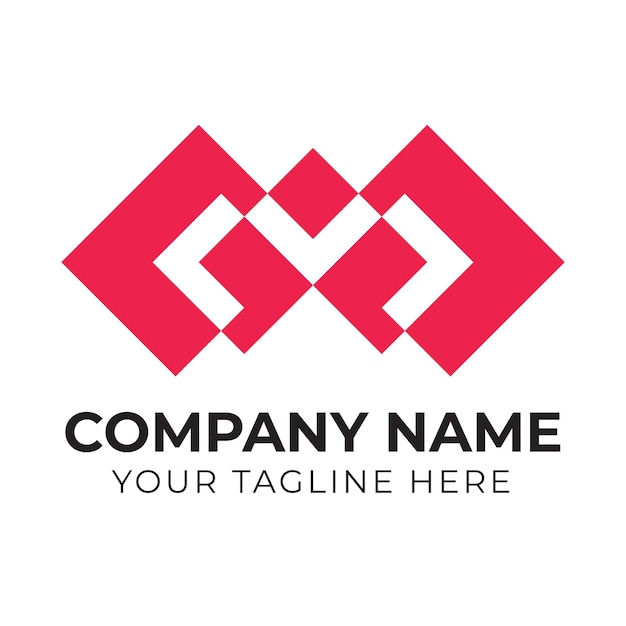 A red logo with the letters company name your tag here