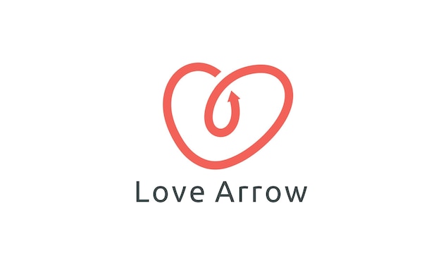 Vector red love arrow concept