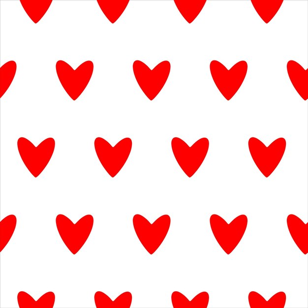 Красное любовь сердце бесшовный рисунок иллюстрация для дня святого валентина рука нарисована романтические красные сердца валентина оболочка любовь концепция дня святого валентина фон романтический дизайн свадьбы любовь сердца рисунок