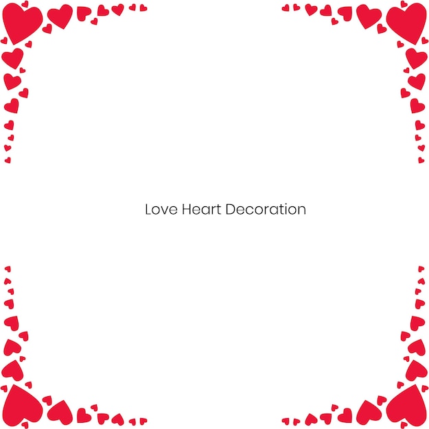 Vector red love heart valentine decoration